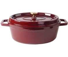 Ovalus emaliuotas ketaus puodas Zyle ZY040RKI, raudonas, 7,8 l