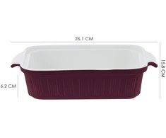 Porcelianinis kepimo indas Zyle ZY1810CDR raudonas, 1 L