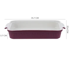 Porcelianinis kepimo indas Zyle ZY1820CDR raudonas, 2 L