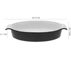Porcelianinis kepimo indas Zyle ZY1830CDB juodas, 2 L