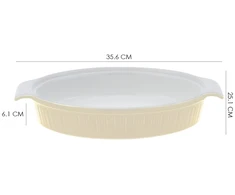 Porcelianinis kepimo indas Zyle ZY1830CDC geltonas, 2 L