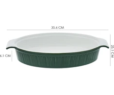 Porcelianinis kepimo indas Zyle ZY1830CDG žalias, 2 L