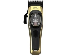 Profesionali plaukų kirpimo mašinėlė OSOM Professional PRIME Cordless Hair Clipper OSOMP01GOLD, aukso spalvos