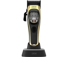 Profesionali plaukų kirpimo mašinėlė OSOM Professional PRIME Cordless Hair Clipper OSOMP01GOLD, aukso spalvos