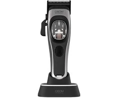Profesionali plaukų kirpimo mašinėlė OSOM Professional PRIME Cordless Hair Clipper OSOMP01GR, pilkos spalvos