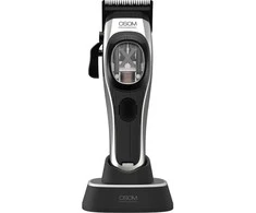 Profesionali plaukų kirpimo mašinėlė OSOM Professional PRIME Cordless Hair Clipper OSOMP01SIL, sidabro spalvos