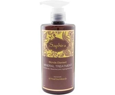 Mineralais praturtinta tiesinimo priemonė Saphira Mineral Smoothing Treatment su Negyvosios jūros mineralais SAFMTIB2 Skirtas šviesiems plaukams, 500 ml