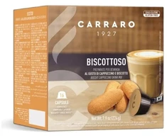 Sausainių skonio kapučino gėrimo kapsulės Carraro Biscottoso CR52CNQ16, 16 vnt.