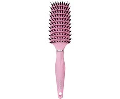 Šepetys plaukams OSOM Professional Flexible Hair With Boar and Nylon Bristles OSOMP02827, su nailono ir šerno šereliais, rožinės spalvos, 265 mm