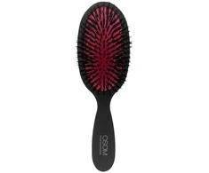 Šepetys plaukams OSOM Professional Hair With Boar Bristles OSOMP02825, su šerno šereliais, juodos spalvos, 215 mm
