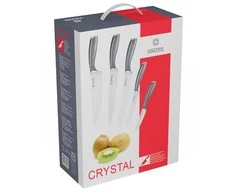 Peilių rinkinys Vinzer Crystal VNZ89113/VNZ50113, 6 vnt. su permatomu stovu