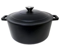 Apvalus emaliuotas ketaus puodas Zyle ZY026BKI, talpa 5,7 l, juodas