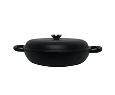 Apvalus emaliuotas ketaus puodas Zyle ZY030CBKI Ø30 cm, 3,5 l, juodas