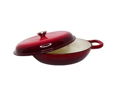 Apvalus emaliuotas ketaus puodas Zyle ZY030CRKI Ø30 cm, 3,5 l, raudonas