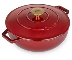Apvalus emaliuotas ketaus puodas Zyle ZY20BLKI, Ø26 cm, 3.2 l, mėlynas