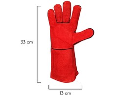 Karščiui atsparios pirštinės Zyle Kamado ZY248GL, skirtos griliams, raudonos