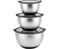Zyle Nerūdijančio plieno dubenėlių rinkinys ZY1201SET, 3 vnt.