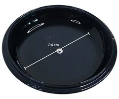 Zyle Stiklinis dangtis ZY024BLD Ø24 cm, juodas