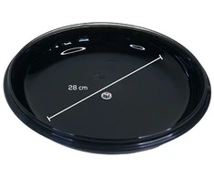 Zyle Stiklinis dangtis ZY028BLD Ø28 cm, juodas