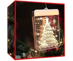 3d stained glass window decoration christmas lights
