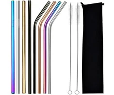 8x metal pipe glasses multiple eko cleaners