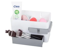 Bathroom organiser bin dryer holder