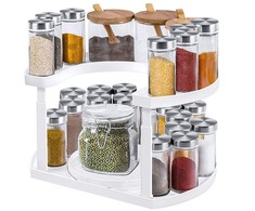 Bin organiser spice rack rotatable