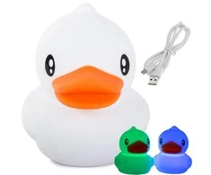 Children's night light led duck rgb touch usb