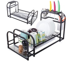 Dish drying rack with tray stand loft