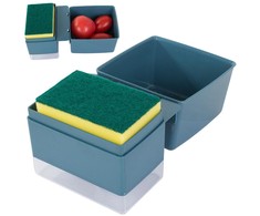 Dish liquid dispenser sponge container drainer