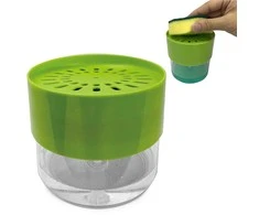 Dishwashing liquid dispenser sponge dispenser