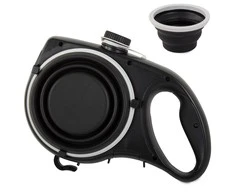 Dog-cat pavadėlis with water bowl bag drinker
