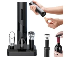 Electric corkscrew wine opener set