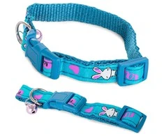 Fabric collar for dog cat with bell 1.5