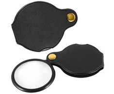 Folding pocket magnifier small mini case