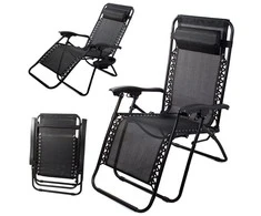 Garden lounger beach chair folding gravity zero