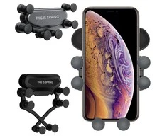 Gravity car holder for car grilles