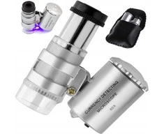 Mikroskopas Jeweller's loupe microscope 60x led uv professional