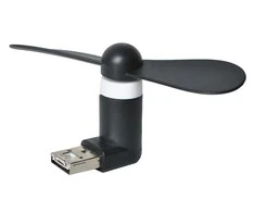 Iso Trade Juodas mikro usb ventiliatorius