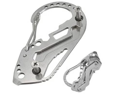Key ring carabiner survival multitool