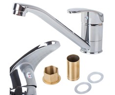 Kitchen mixer tap chrome long