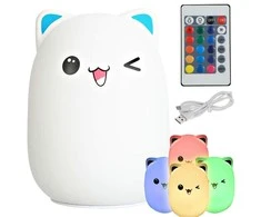Led cat night light rgb remote control