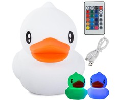 Led duck night light rgb remote control usb