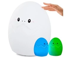 Led night light for kids rgb egg touch