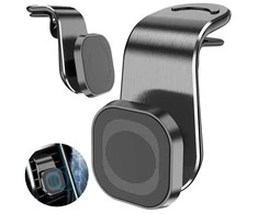 Magnetic car holder for phone grille