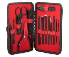 Manicure set nail clippers scissors 16el case