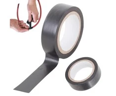 Pvc insulation tape juodas water resistant 9m