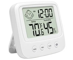 Thermometer hygrometer electronic internal clock