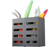 Wall-mounted cutlery organiser drainer