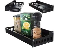 Wall-mounted kitchen shelf for spices